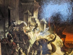 Фрагмент репродукции покрытый моделирующим гелем "Последний день помпеи"