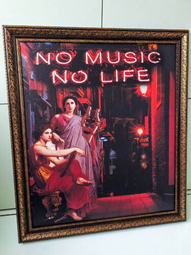 No music no life Фото картины в раме 2